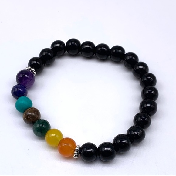 Seven Charka Bracelet Handmade Unisex - Picture 2 of 4